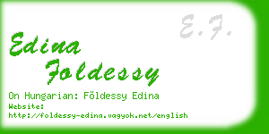 edina foldessy business card