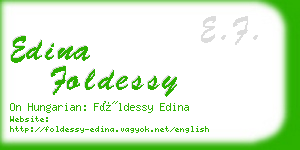 edina foldessy business card